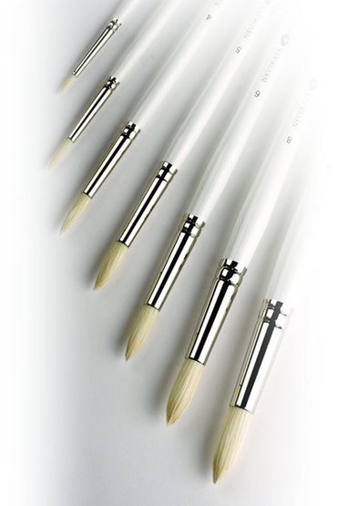 Кисть щетина круглая № 6, "Невская Палитра" (8мм)