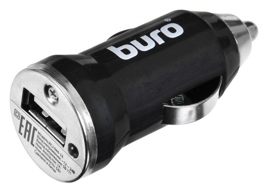 Автомобильное зарядное устройство Buro XCJ-044-1A, USB, 1A, черный