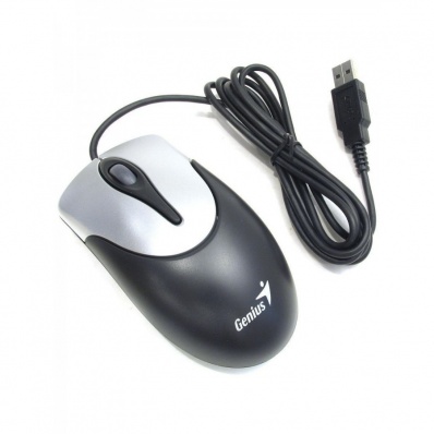 Мышь проводная GENIUS NetScroll 100 v2,  1000dpi, USB, цвет ассорти