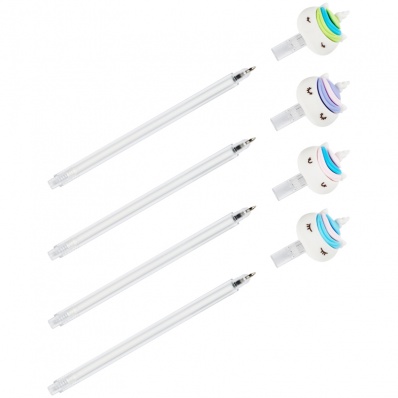 Ручка шар. синяя 0,7мм MESHU "White Unicorn" MS_02613