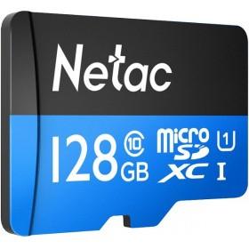 Карта памяти MicroSDXC 128Gb Netac P500 Class10 UHS-I с адаптером