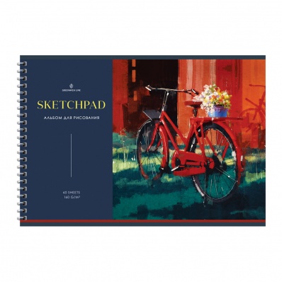 Альбом для рисования А4, Greenwich Line "О лете", 160г/м2, 40л.,на гребне 47379