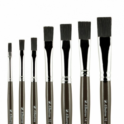 Кисть щетина черная № 6 "Художник", плоская