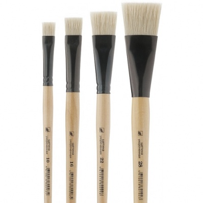 Кисть щетина "Хобби" №18 плоская, укороченная