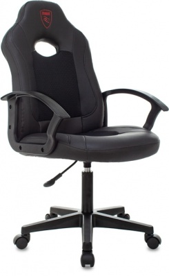 Кресло игровое Zombie 11LT черный текстиль/эко.кожа крестов. пластик черный