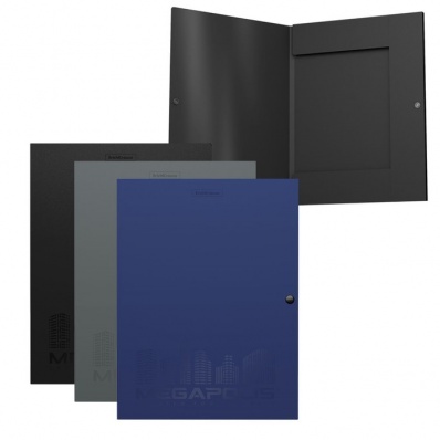 Папка на кнопке с 3-мя клапанами Megapolis ассорти ЕК 50412