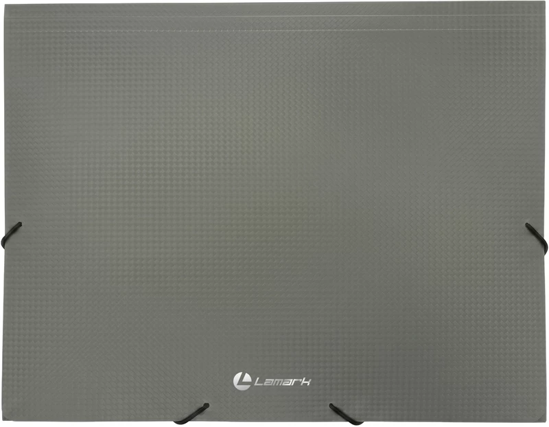 Папка на резинках серая, 600мкм LAMARK   TF0125-GR