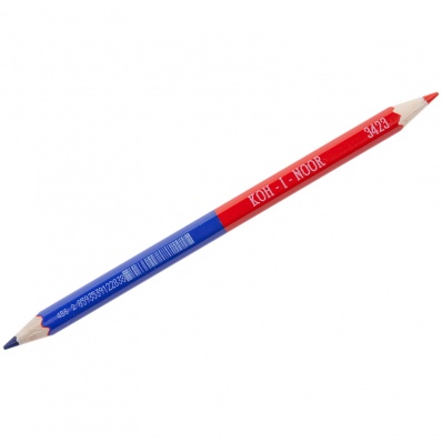 Карандаш двухцветный Koh-I-Noor, синий-красный, утолщенный 34230EG006KSRU