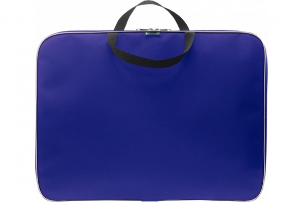 Папка с ручками А3 синий, молния Lamark DC0020-BL