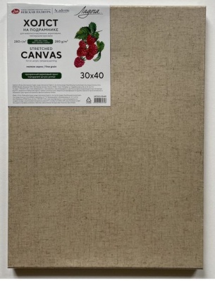 Холст на подрамн. 30*40 см, Ладога, прозрачный грунт, 55%лён, 45%хлопок