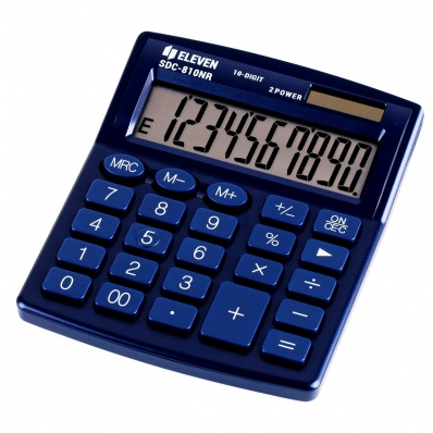 Калькулятор 10p "Eleven" 127*105мм темно-синий SDC-810NR-NV