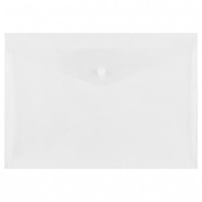 Папка-конверт с кнопкой А4 прозрачная СТАММ 180мкм ММ-31292