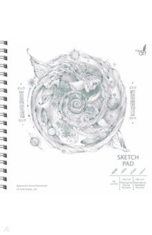 Скетчбук "Хранительница снов" 190*190 спираль, 30л.-120г/м, 30л.-100г/м