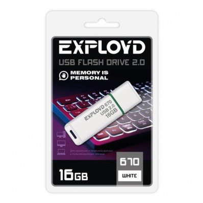 Флэш накопитель 16Gb Exployd USB 670 (цвета ассорти!)