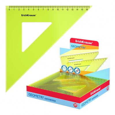 Угольник 45град./16см желтый НЕОН ЕК 53005