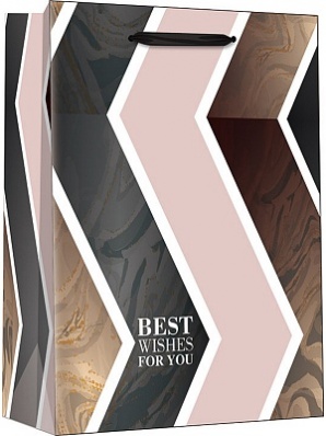 Пакет бум./ламин. 26,4*32,7*13,6см "Мраморные узоры" ППК-3397