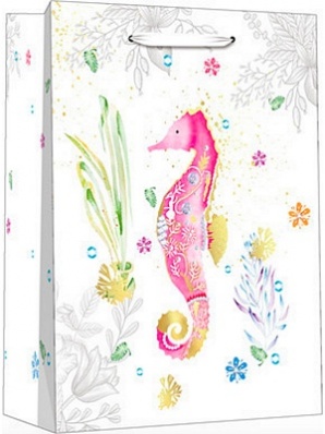 Пакет бум./ламин. 26,4*32,7*13,6см "Яркий морской конек" ППК-3394