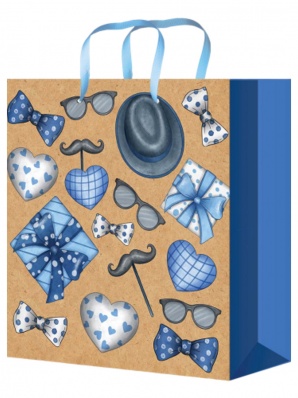 Пакет бум./ламин. 26*33*14см "Мужские аксессуары" крафт ППК-2664