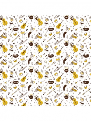 Бумага упаковочная 70*100 "Джаз"  УБ-4461