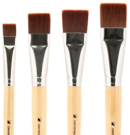 Кисть синтетика "Хобби" №20 плоская укороченная