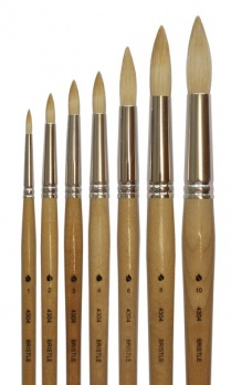 Кисть щетина кр. № 3 отбел., ал., б/цв. лак   4304103