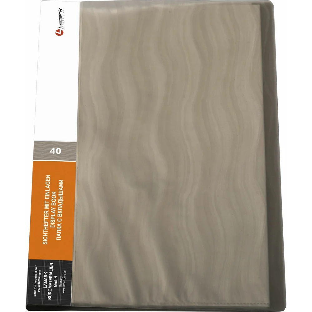 Папка с 40 вкл. "Lamark" Волна серая 0,60мм DB0035