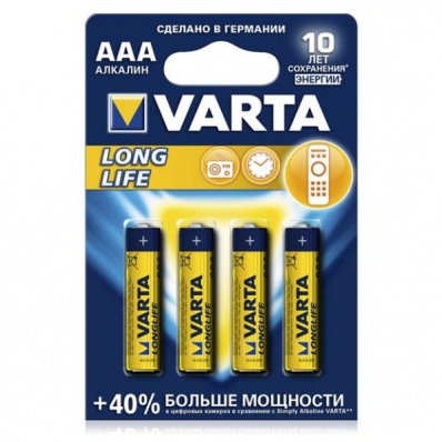 Элемент питания Varta LR03 BL4 Lonhlife