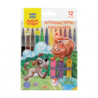 Фломастеры 12цв. "Невероятные приключения", смываемые, WP_66929