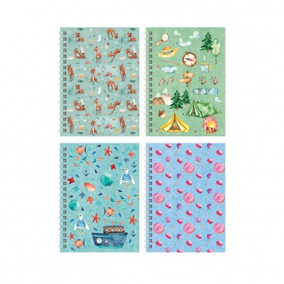 Записная книжка А6 "Яркий день", 80л., матовая ламинация, на гребне