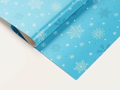 Бумага упаковочная 70*100см "Снег идет"  УБ-6516