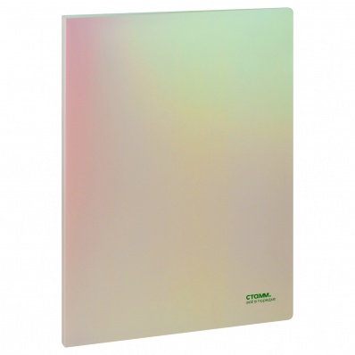 Папка-скоросш. пласт. "Сияние" СТАММ белый 17мм. 700мкм ММ-32007