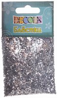 Блёстки декоративные Декола, серебро , 1мм, 20гр