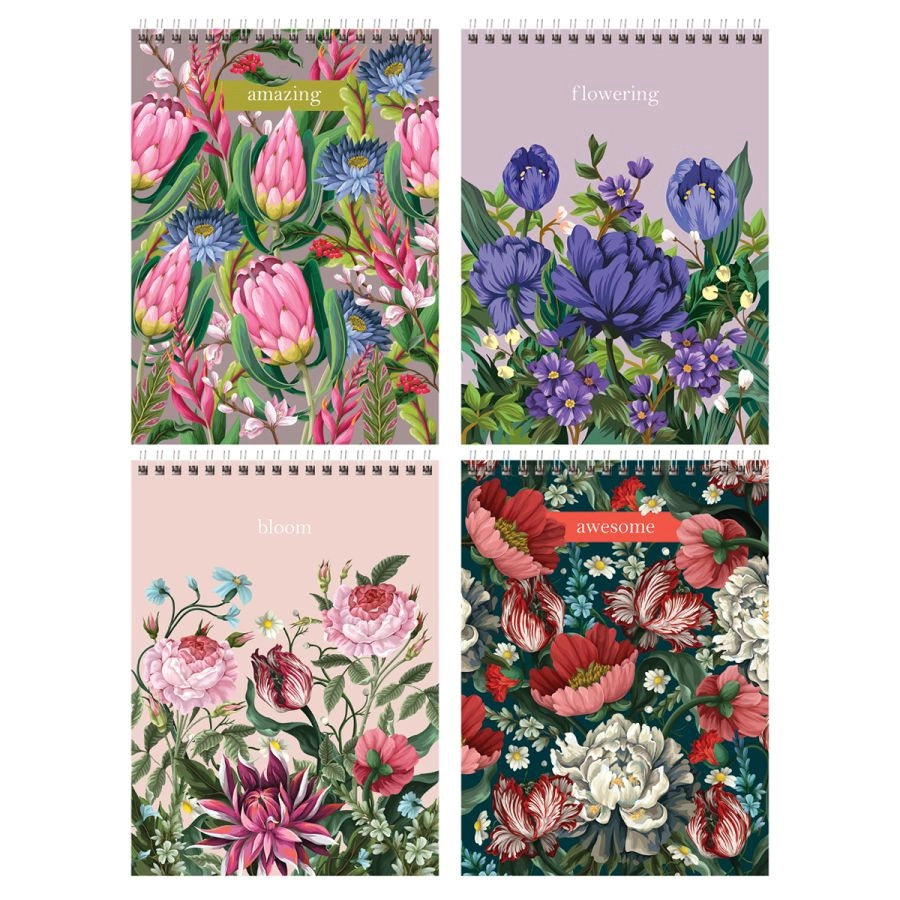 Блокнот А5 60л. кл. на спир. BG "Цветочное танго"  Б5гр60 12148