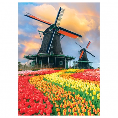 Пазлы 1000 эл. "Ветряные мельницы" ТРИ СОВЫ  ПК1000_54683