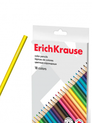 Карандаши 18цв. 6-и гр.   EK  61790