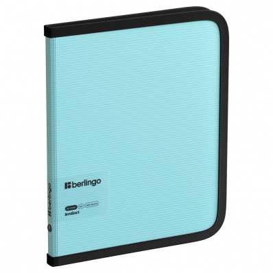 Папка на молнии А5+ Berlingo "Инстинкт", 600мкм, аквамарин   ZF5_A5510