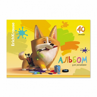 Альбом д/рис 40л. Корги, на клею  ЕК53118