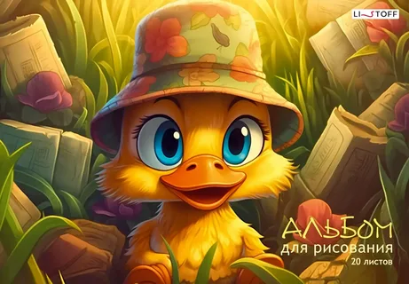 Альбом д/рис 20л. склейке "Утёнок"  А202494