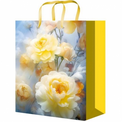 Пакет подарочный 26*32см "Воздушные цветы" глянцевый  ПКП-0363