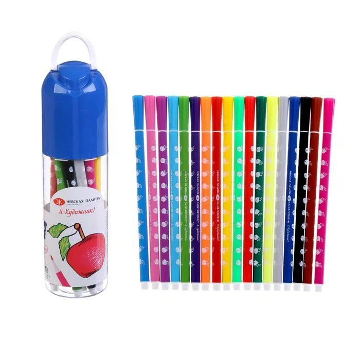 Набор фломастеров 18цв "Я - Художник", пластиковый пенал