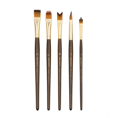 Набор кистей синтетика "Клод" 5шт. фигурные