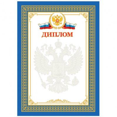 Диплом BG, синий   Д_61530