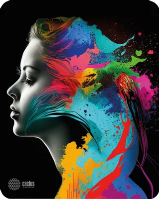 Коврик для мыши Cactus Color paint ткань, 300х250х3мм
