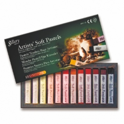 Пастель сухая 12 цв. MUNGYO мягкая профессиональная, квадратная