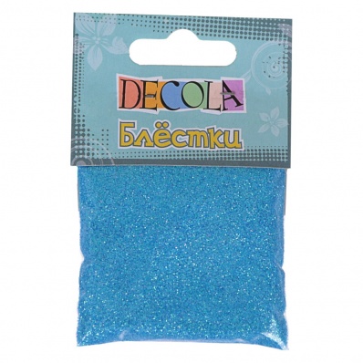 Блёстки декоративные Декола, голубой радужный, 0.3мм, 20гр