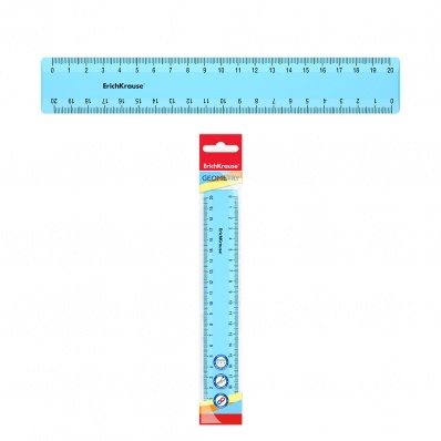Линейка 20см  Пастель голубая ЕК 49544