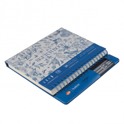 Скетчбук для графики "Ладога", 17,5х25cм, синий, жесткая обложка, настольный, 160 г/м2