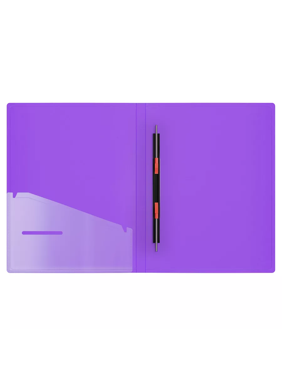 Папка-скоросш. пласт. Berlingo "Зависть",700мкм, с внутр. карманом фиолет. FS4_17881