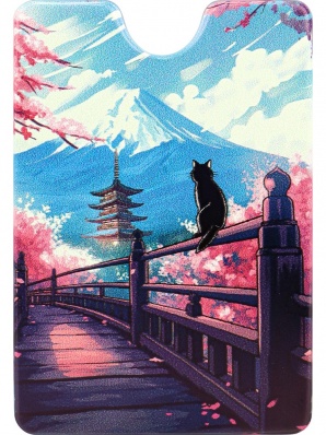 Обложка-карман для карт и пропусков "Японские мотивы",   ПВХ ОП-7758