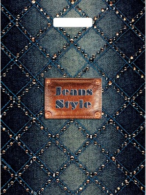 Пакет с вырубной ручкой 34*45см "Джинсовый бутик"      н00117415